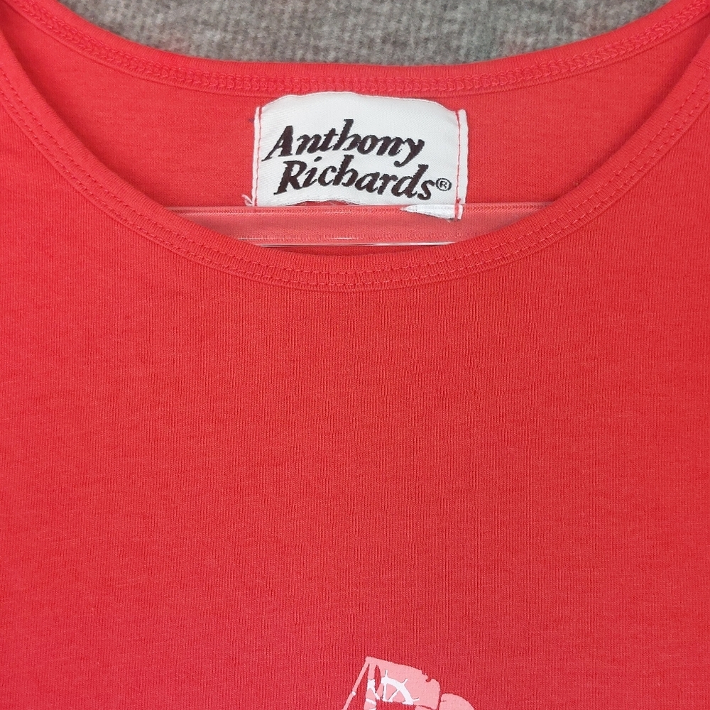 ANTHONY RICHARDS WOMENS RED SAIL BOAT SHORT SLEEVE SLEEP SHIRT NIGHT GOWN XL - Picture 4 of 11